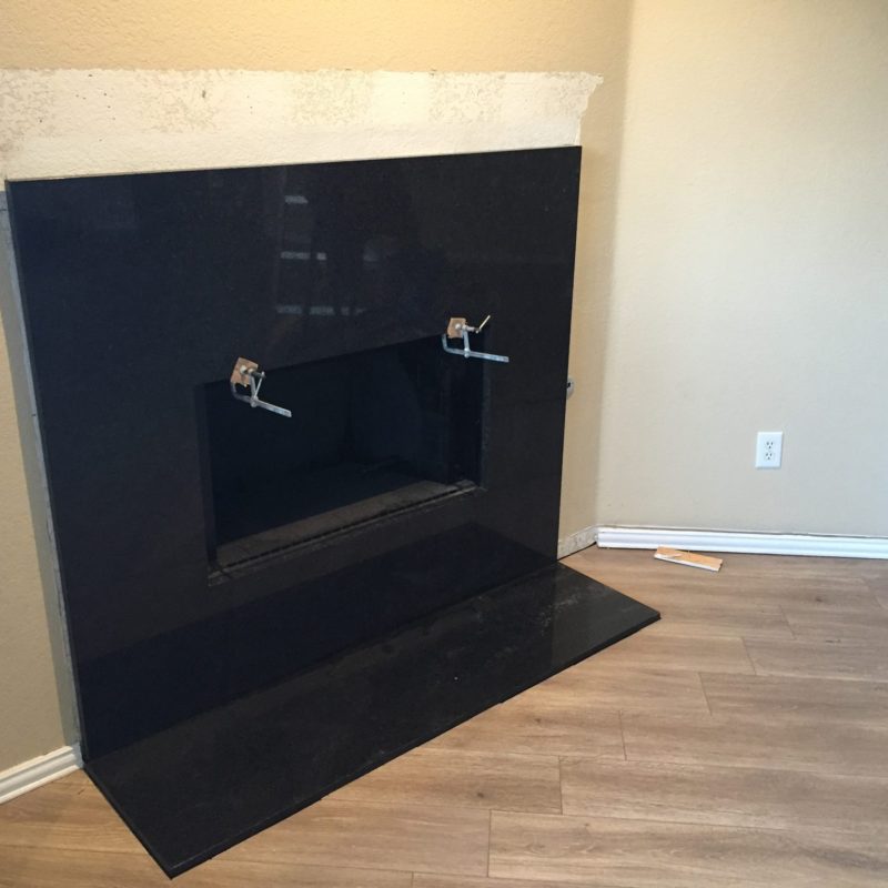 Absolute Black Granite Fireplace in Mesquite, TX EconGranite