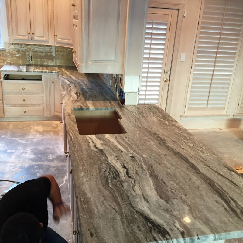 Fantasy Brown Granite Kitchen in Plano, TX - EconGranite