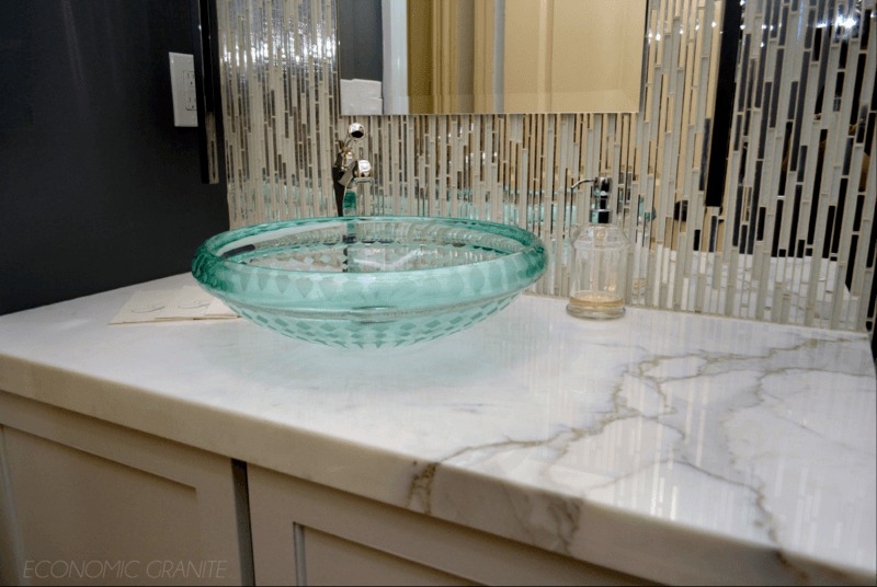 Calacatta Marble Bathroom in Uptown Dallas EconGranite